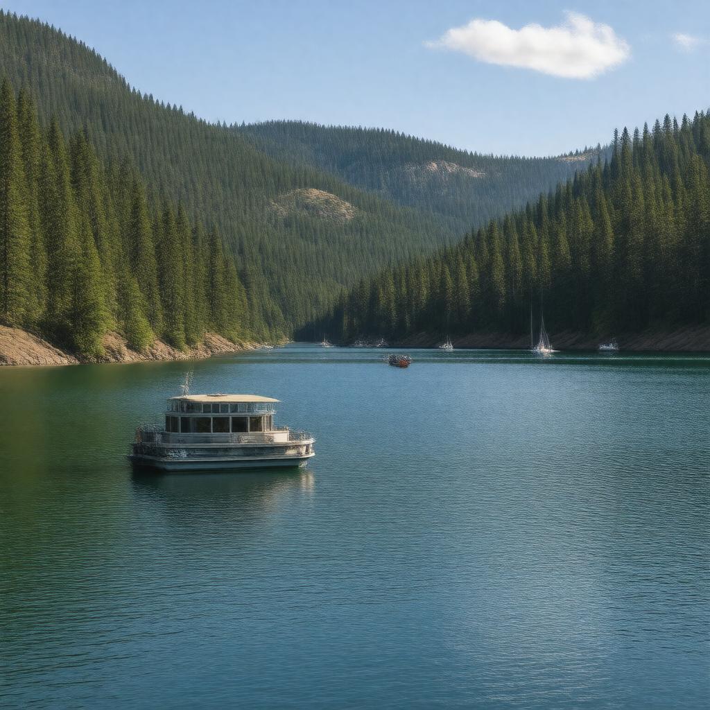 Click to view larger image AI-created image of Lake Shasta