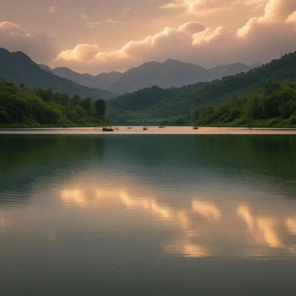 Click to view larger image AI-created image of Lake Yojoa