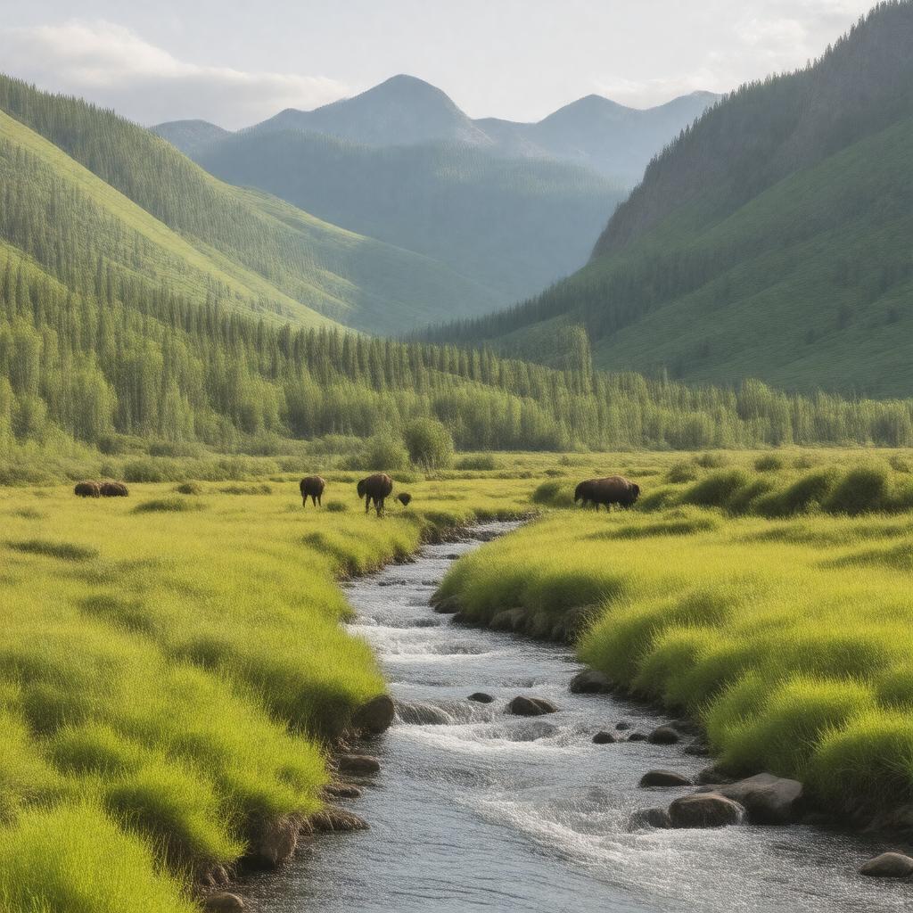 Click to view larger image AI-created image of Lamar Valley