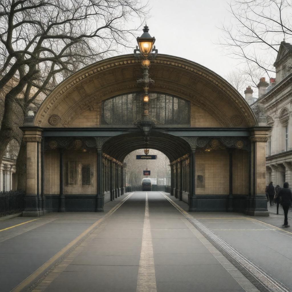 AI-created image of Lancaster Gate tube station