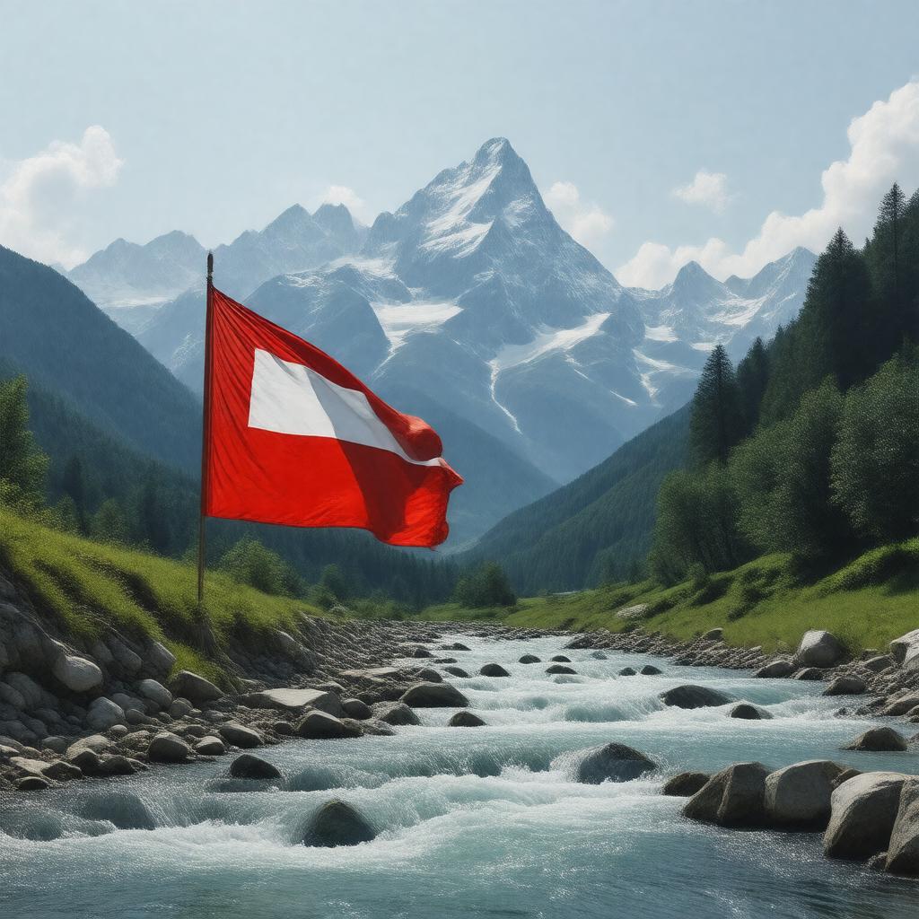 AI-created image of Land der Berge, Land am Strome