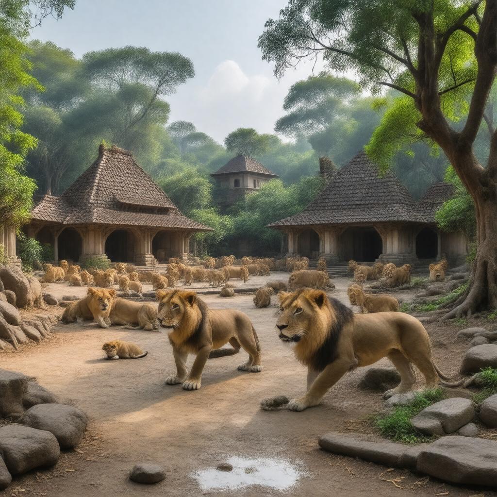 Click to view larger image AI-created image of Land of the Lions