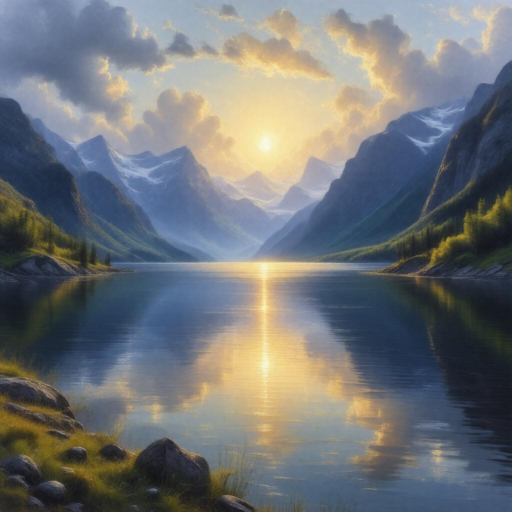 Click to view larger image AI-created image of Land of the Midnight Sun