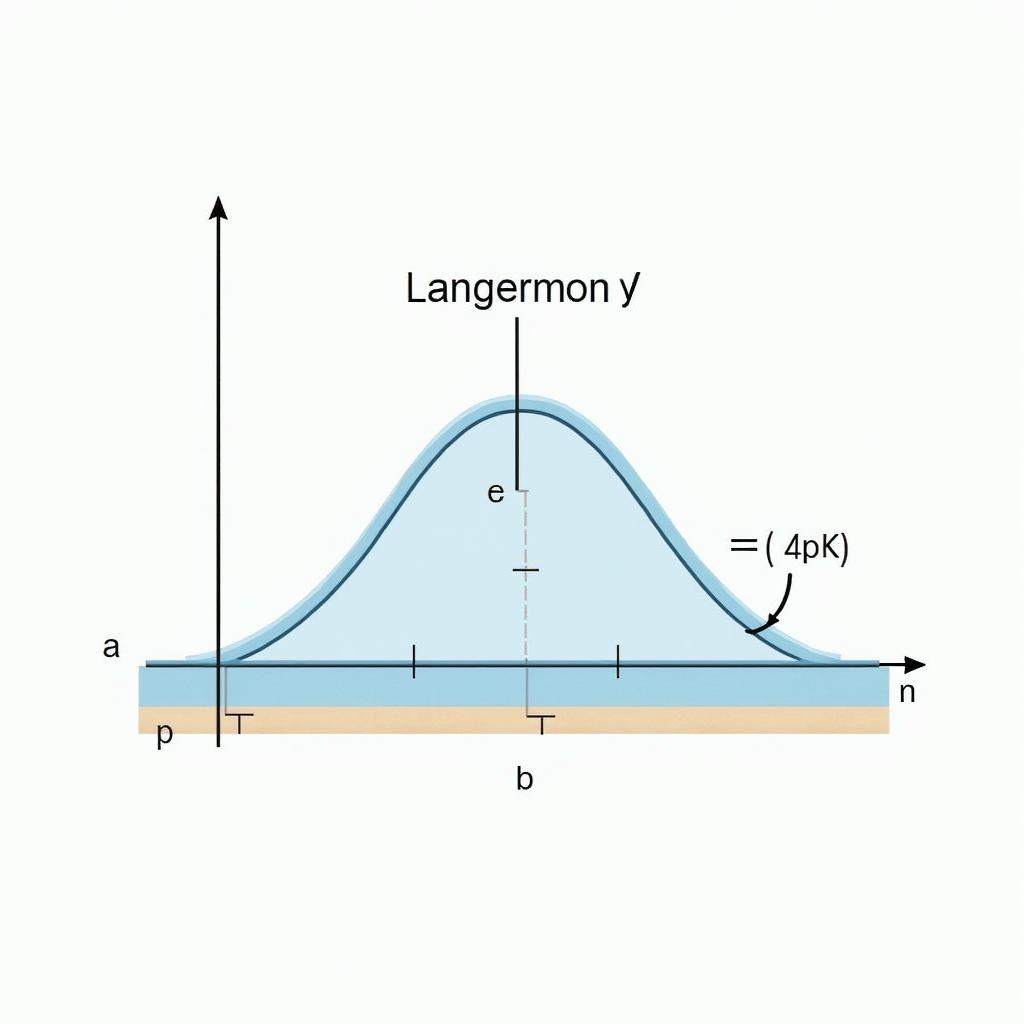 AI-created image of Langmuir adsorption isotherm