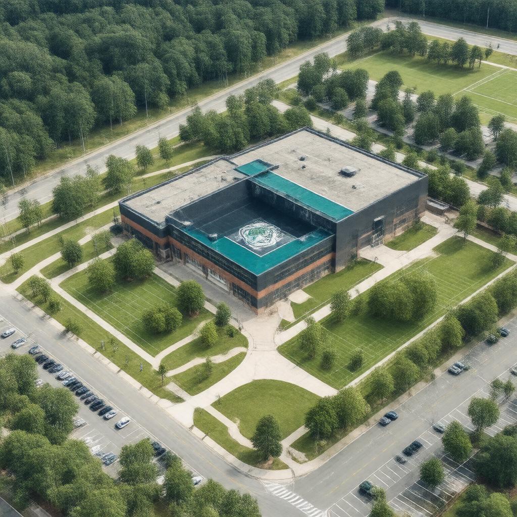 AI-created image of Langston Hughes High School