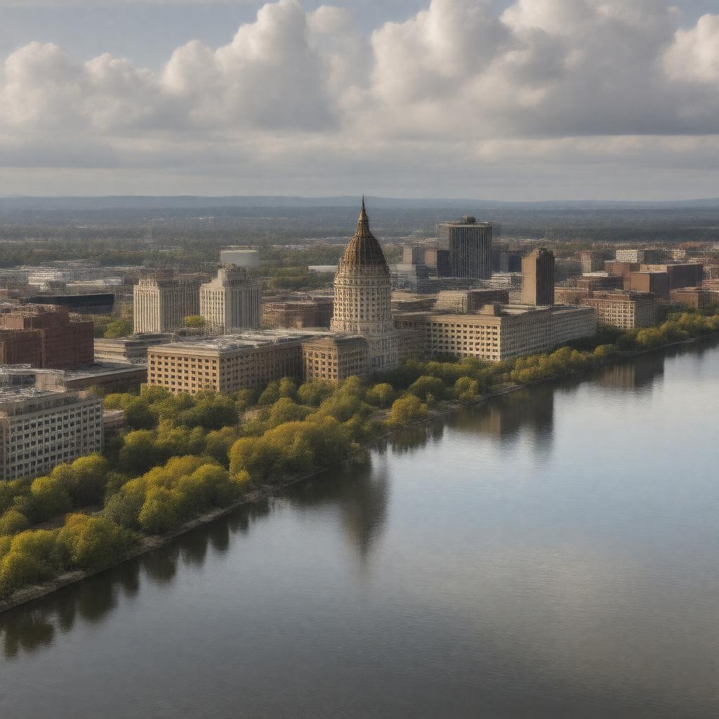 AI-created image of Lansing, Michigan, USA