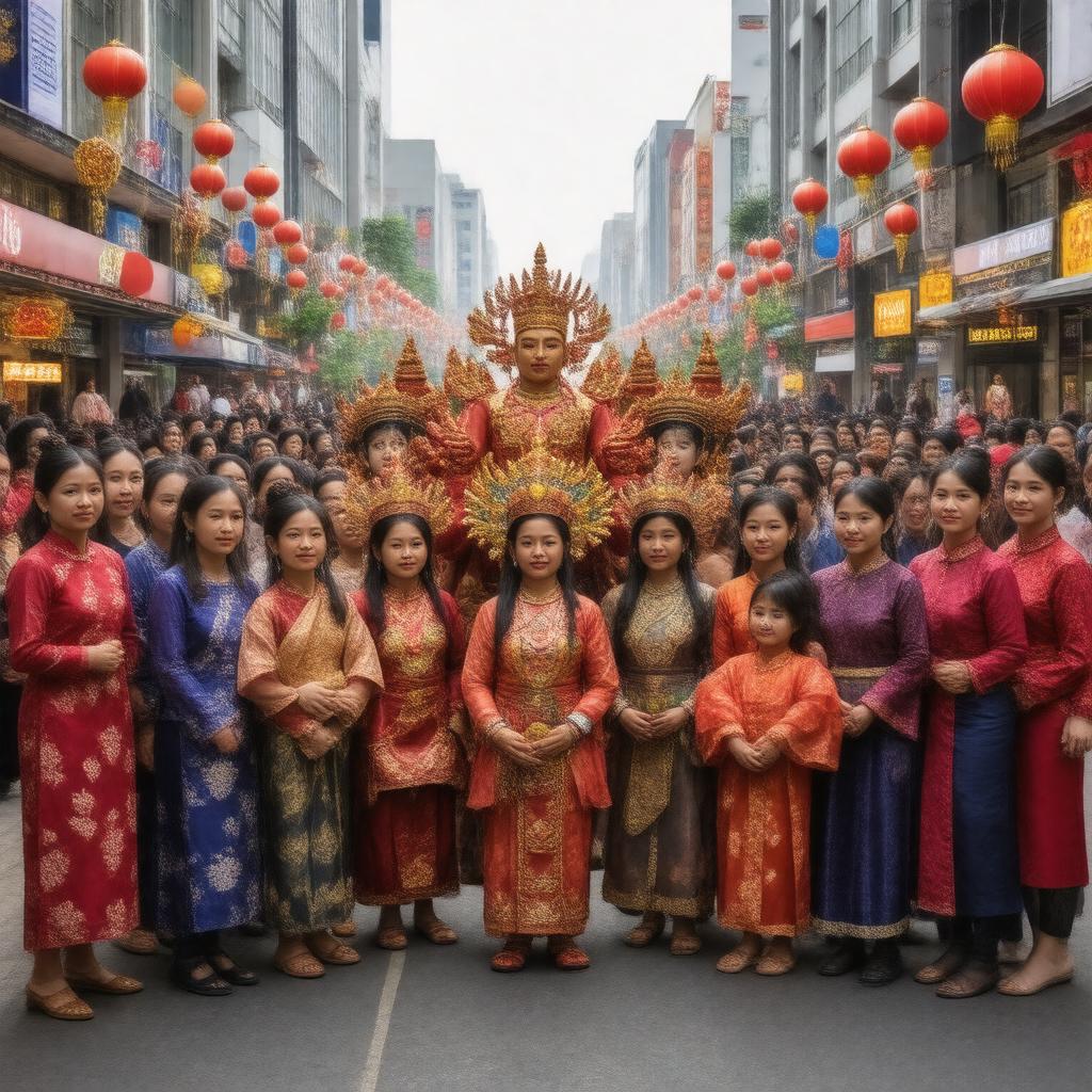 AI-created image of Lao Americans