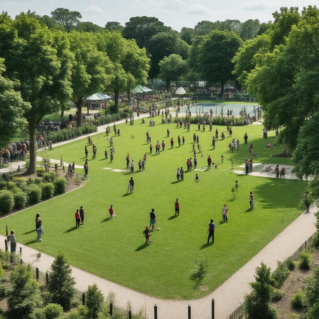 AI-created image of Larkhall Park