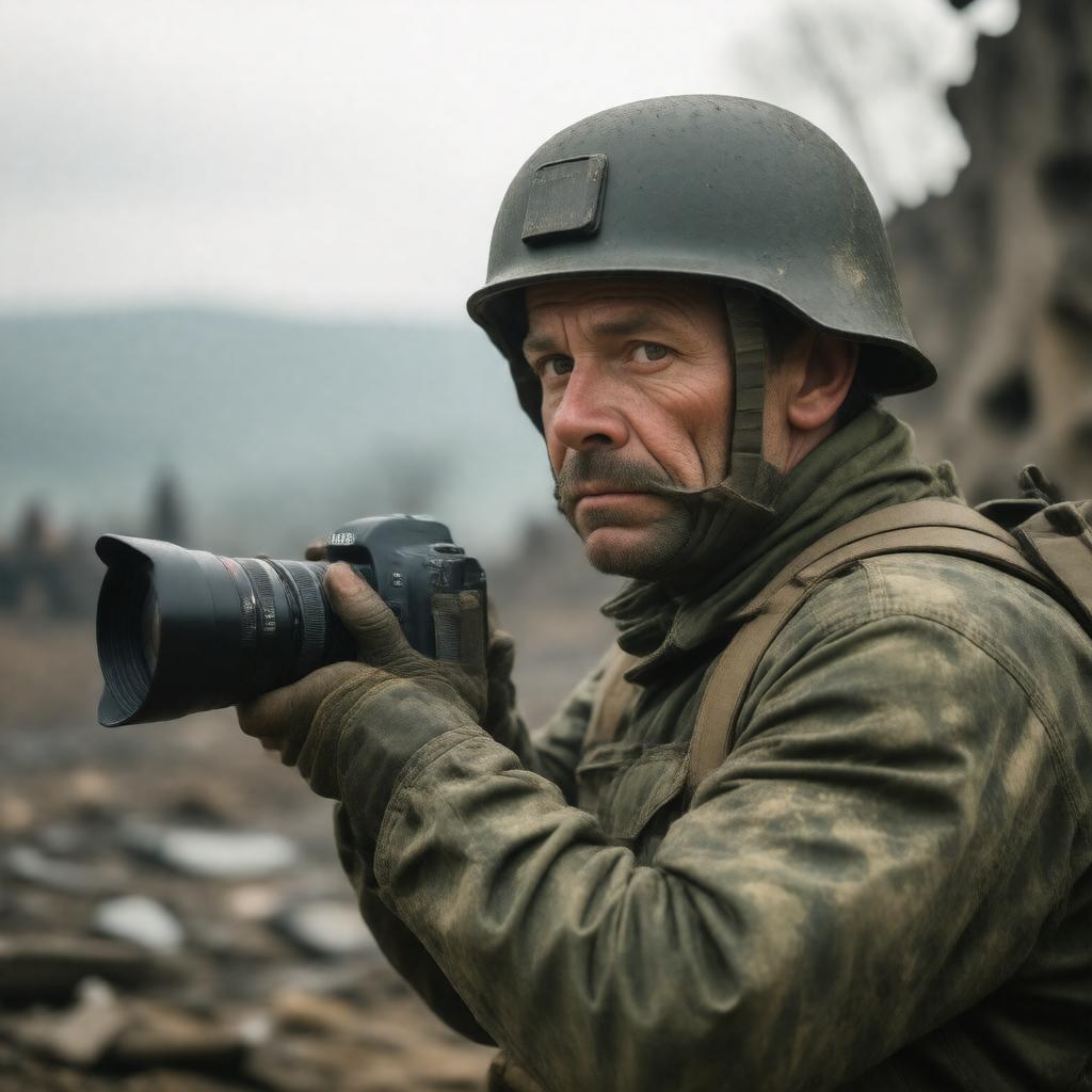 Click to view larger image AI-created image of Larry Burrows
