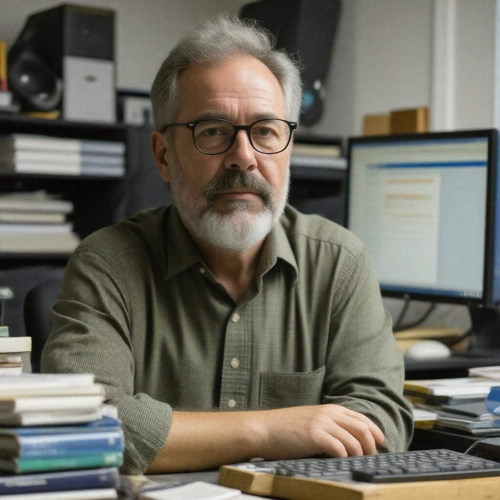 AI-created image of Larry Wall