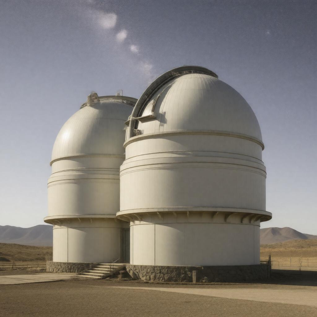 Click to view larger image AI-created image of Las Campanas Observatory Magellan Telescopes