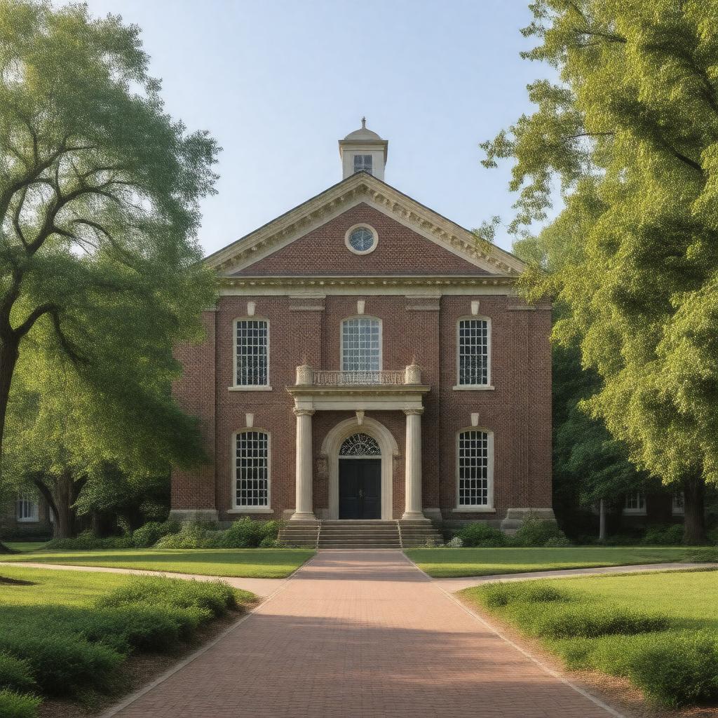 AI-created image of Lasell Gymnasium