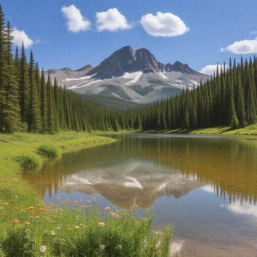 AI-created image of Lassen Volcanic National Park
