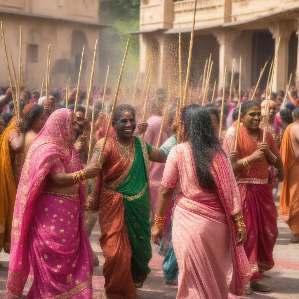 AI-created image of Lathmar Holi