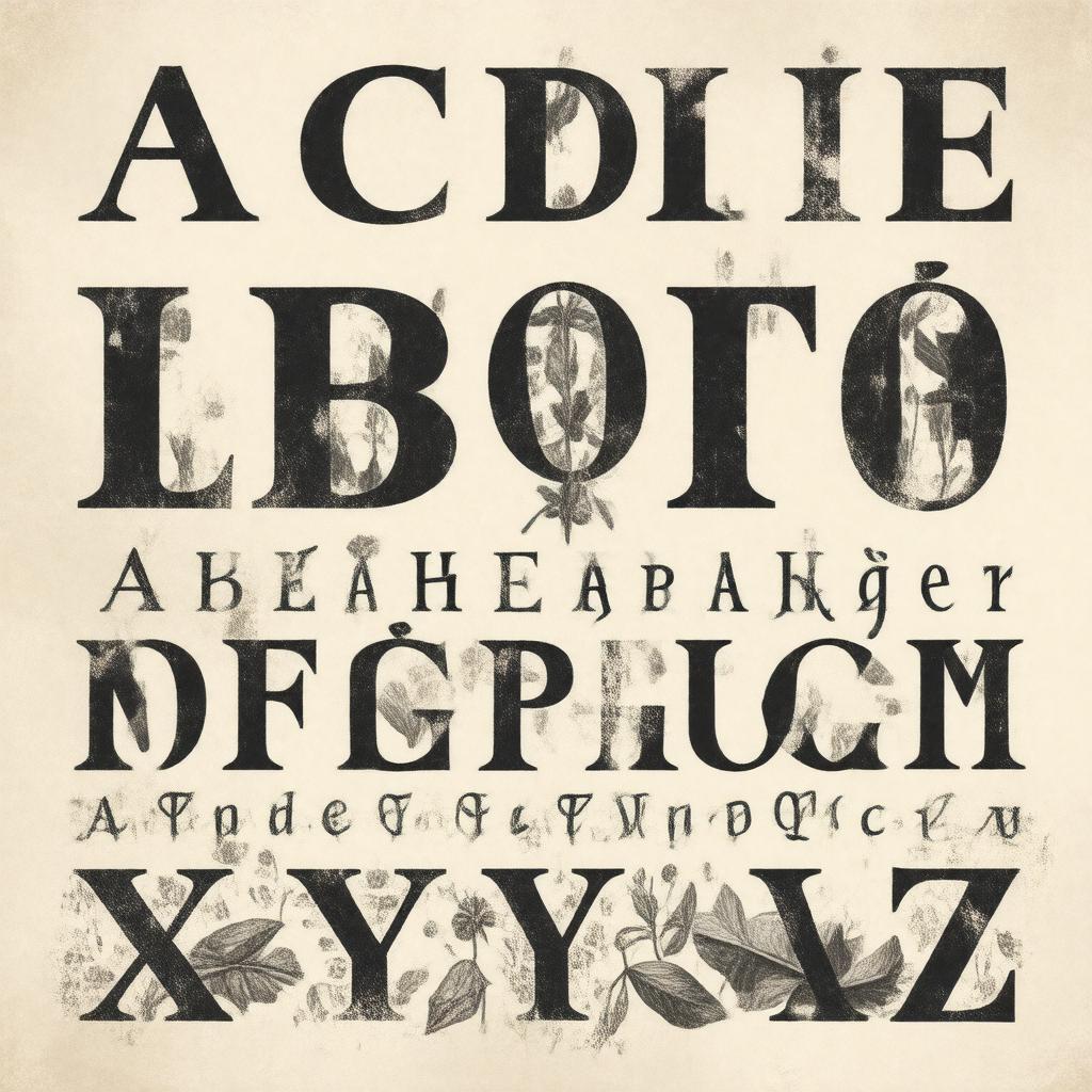 AI-created image of Latin alphabet