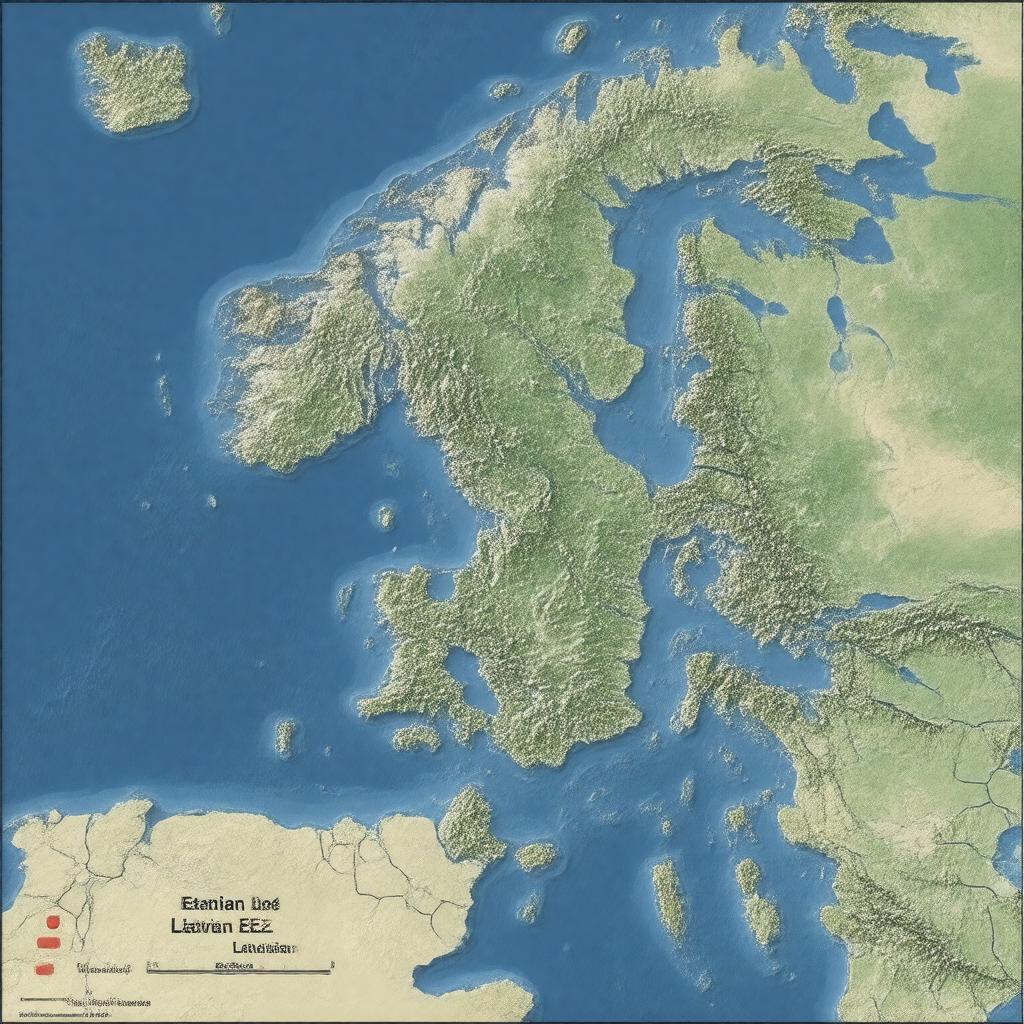 AI-created image of Latvian EEZ