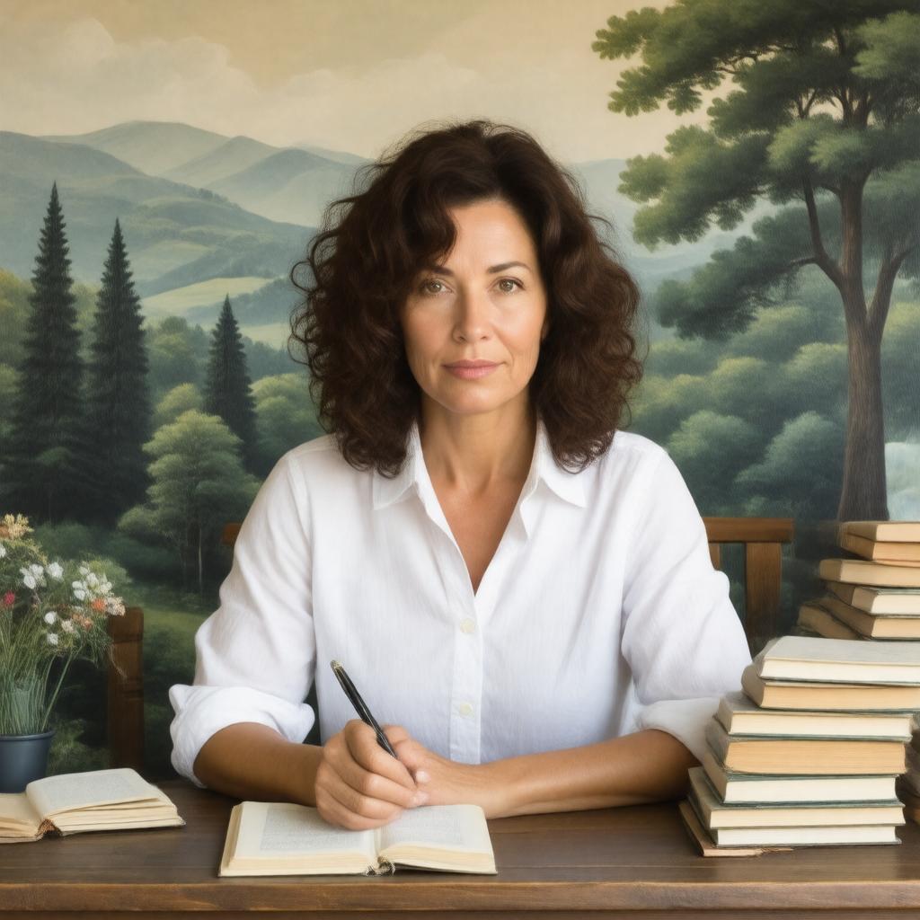 AI-created image of Lauren Groff