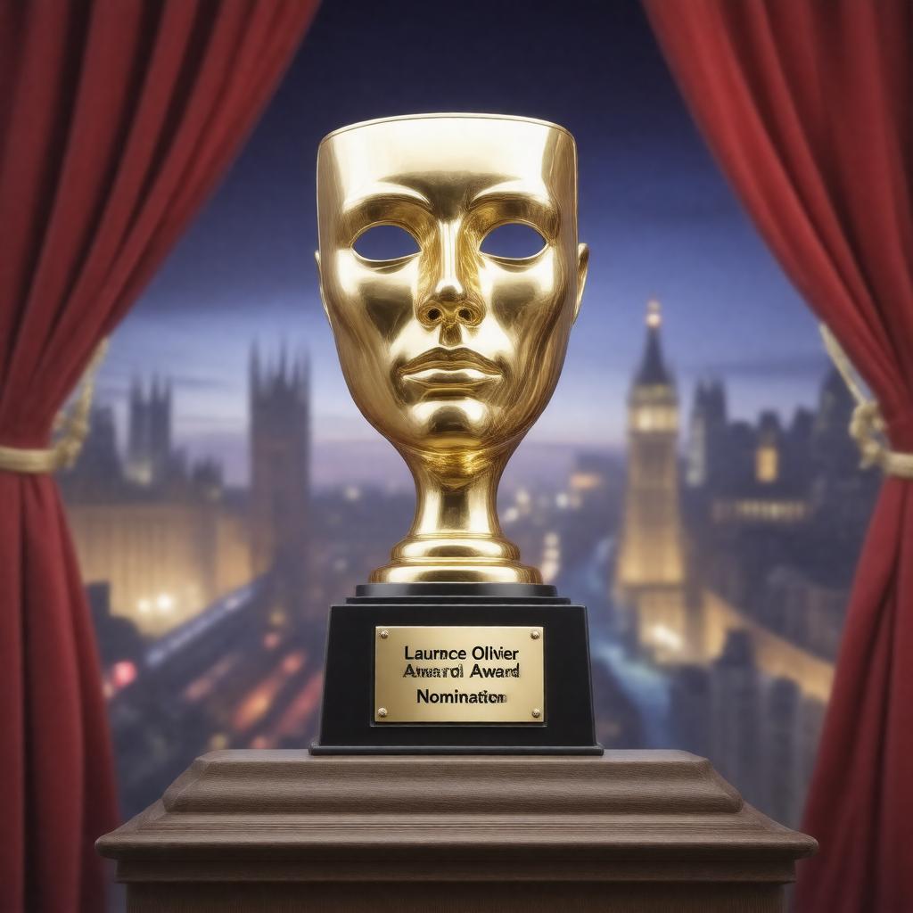 AI-created image of Laurence Olivier Award nomination