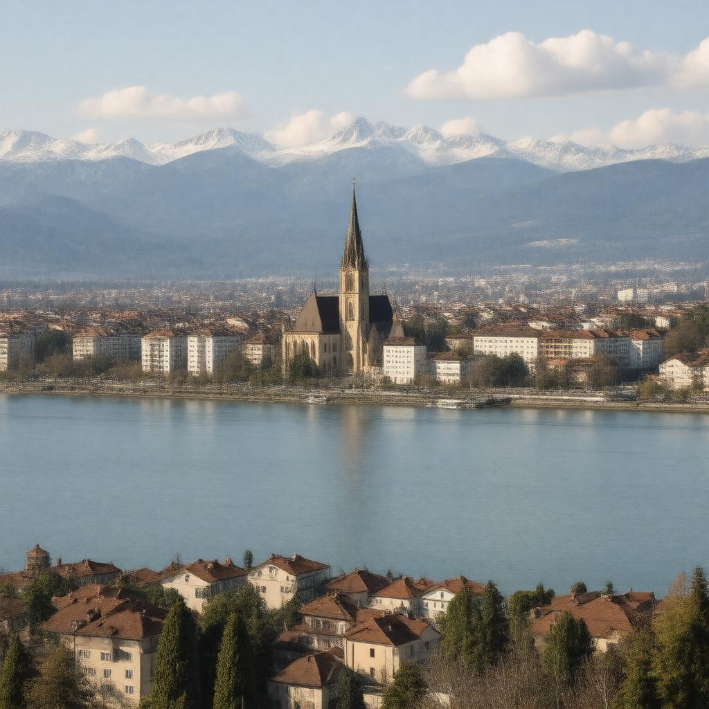 AI-created image of Lausanne, Switzerland
