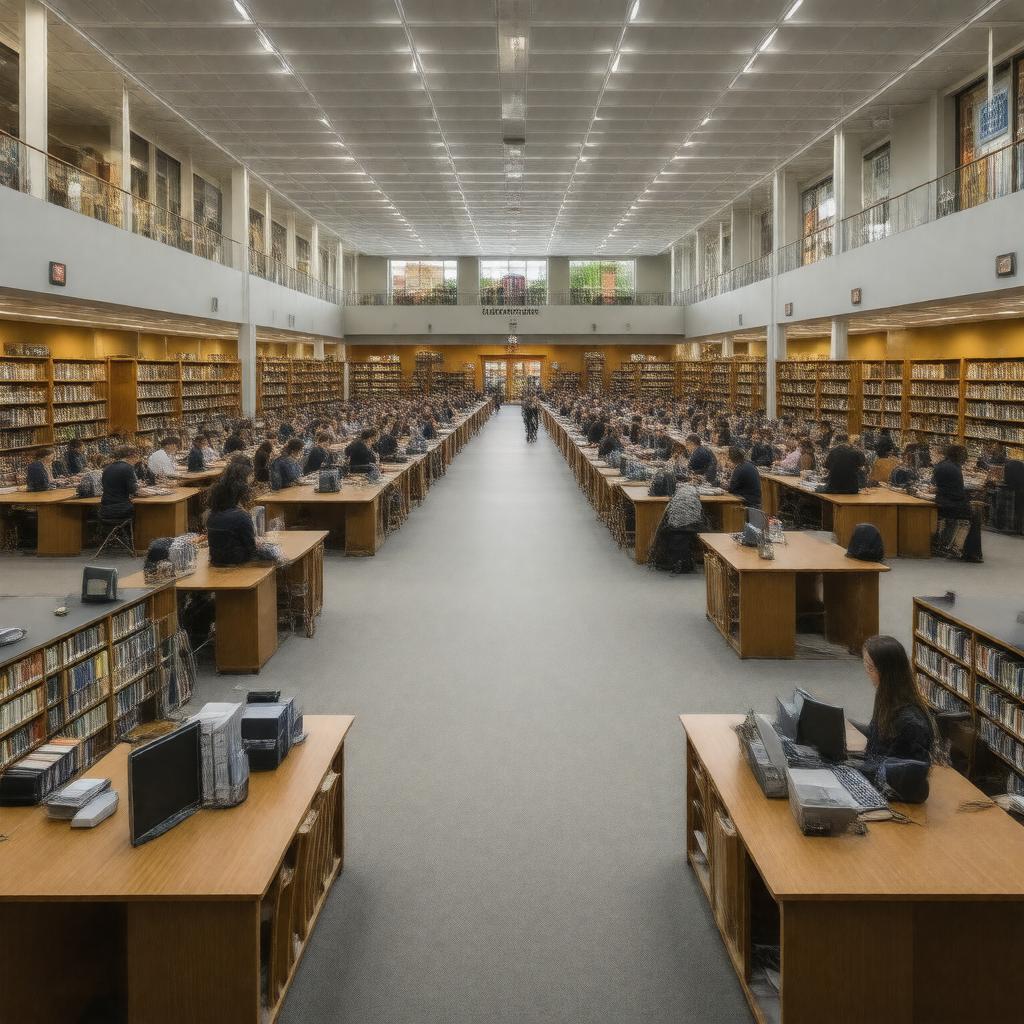 AI-created image of Lawler Library