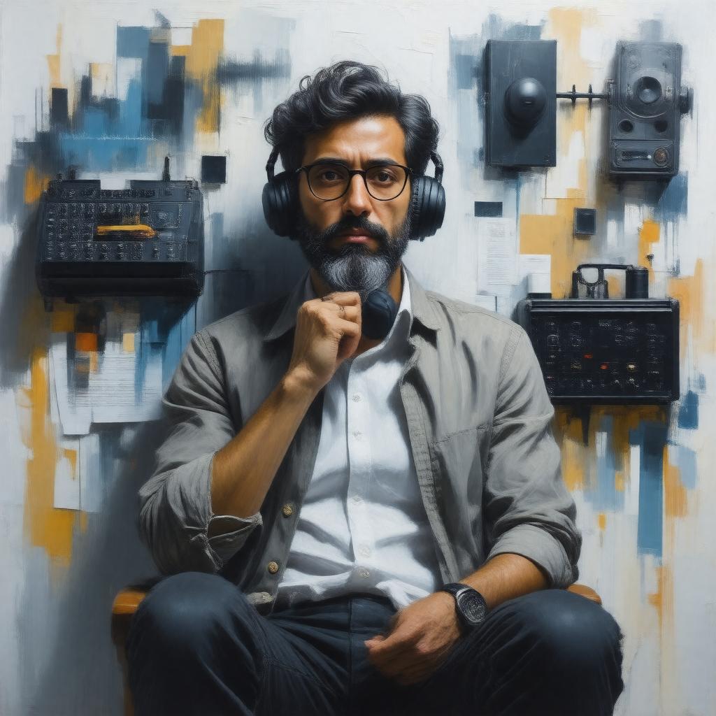 Click to view larger image AI-created image of Lawrence Abu Hamdan