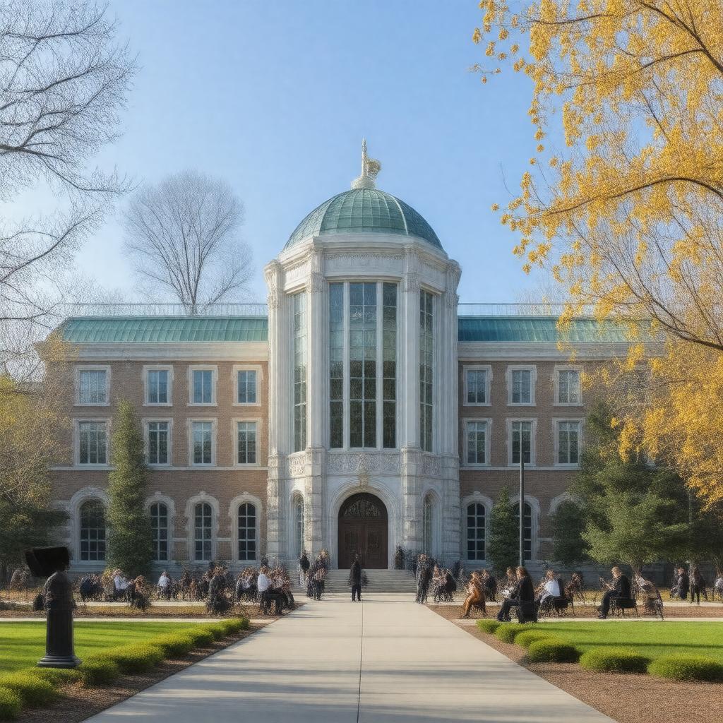 AI-created image of Lawrence Conservatory of Music