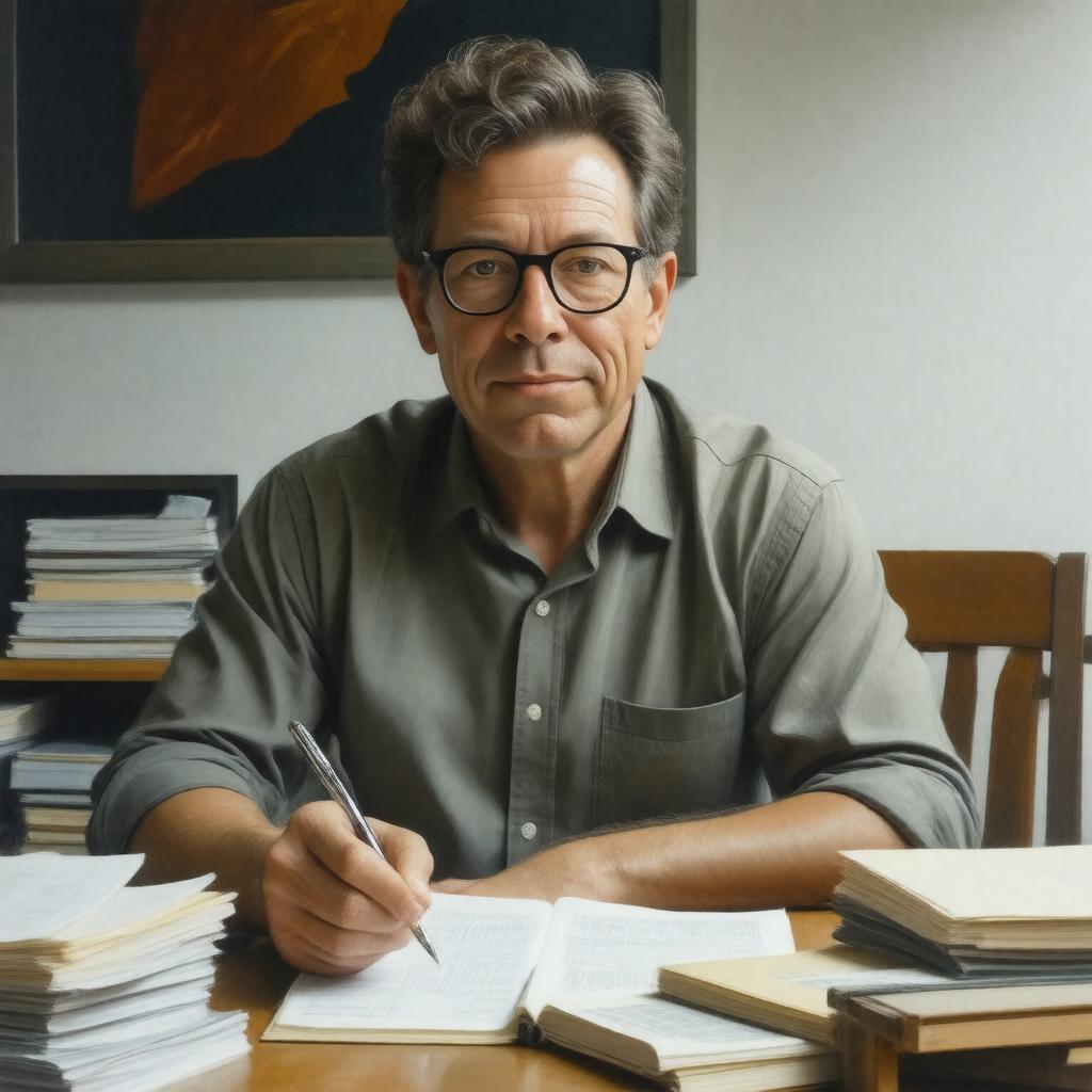 AI-created image of Lawrence Wright