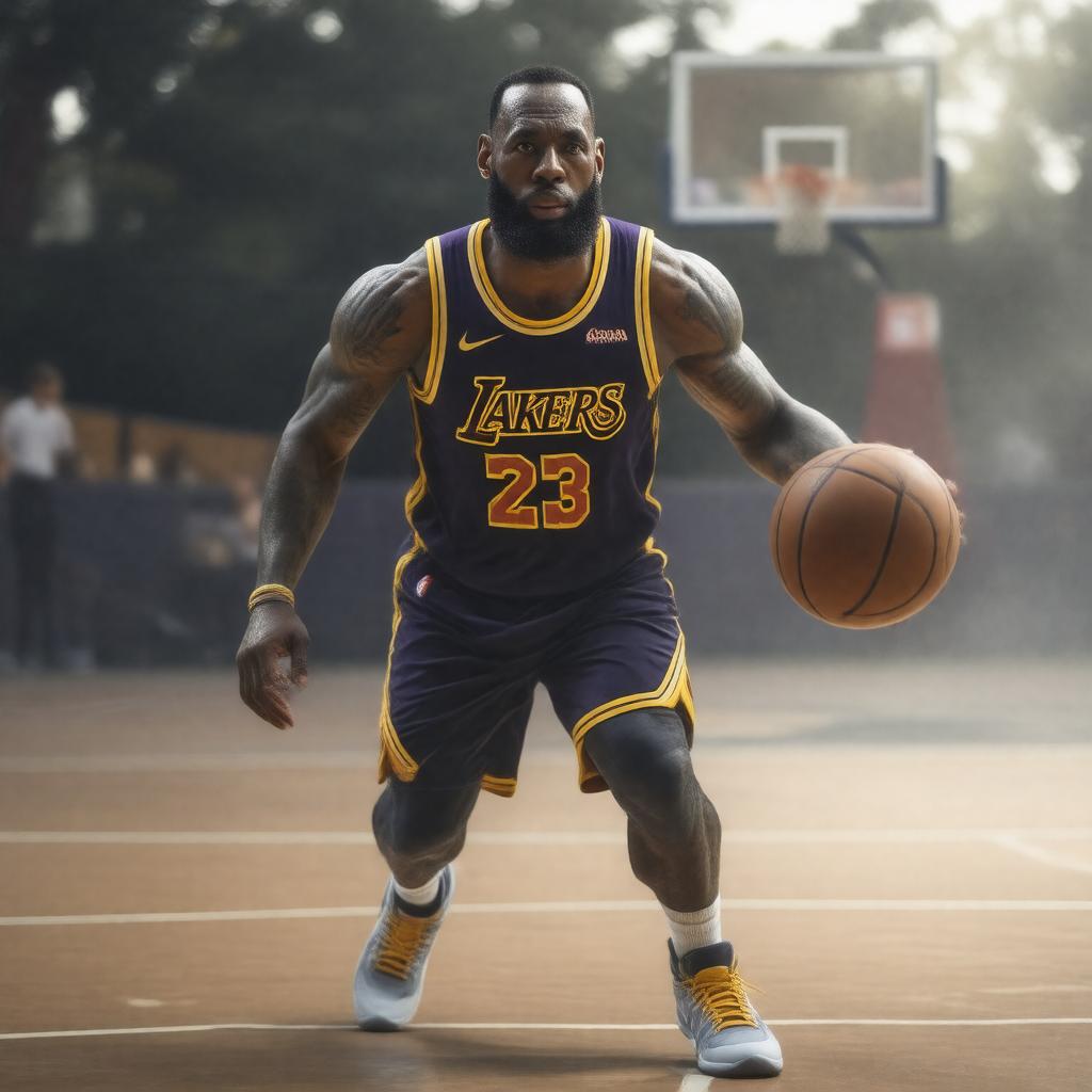 AI-created image of LeBron James