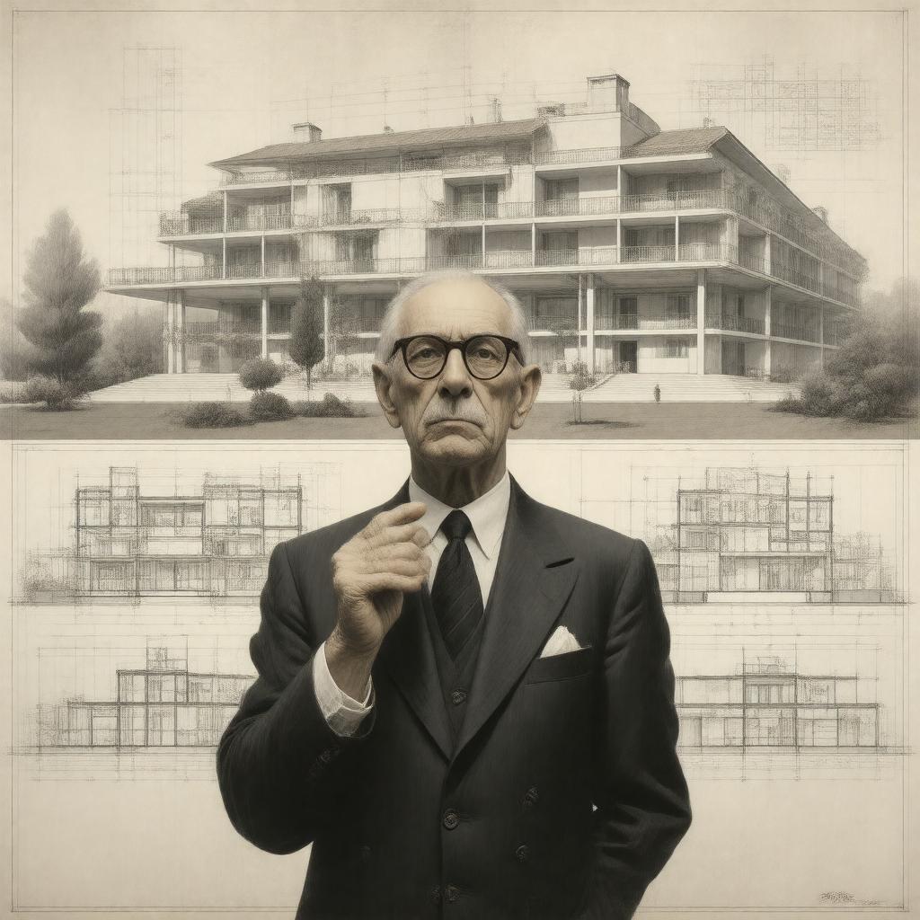AI-created image of Le Corbusier
