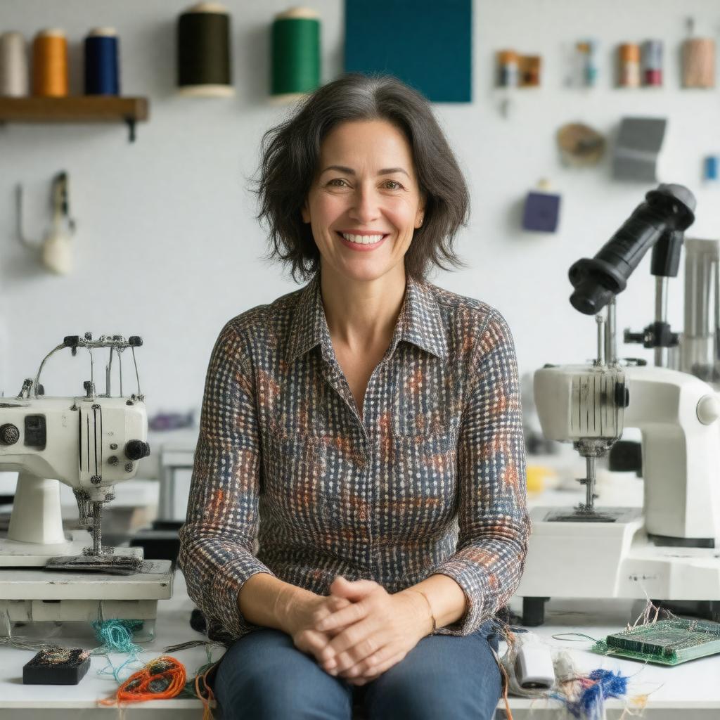 AI-created image of Leah Buechley