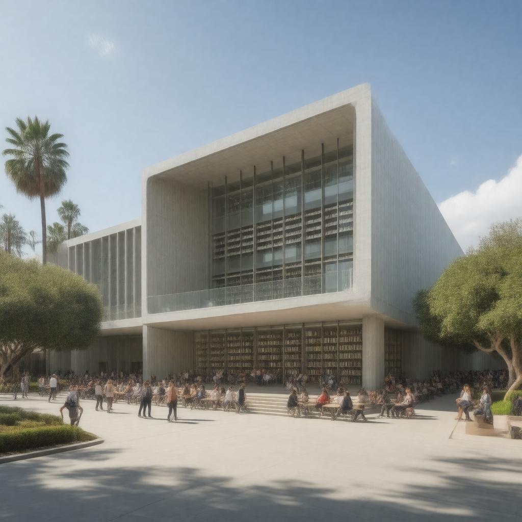 Click to view larger image AI-created image of Leavey Library