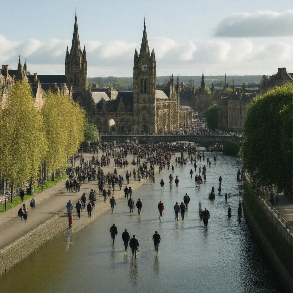 AI-created image of Leeds, England