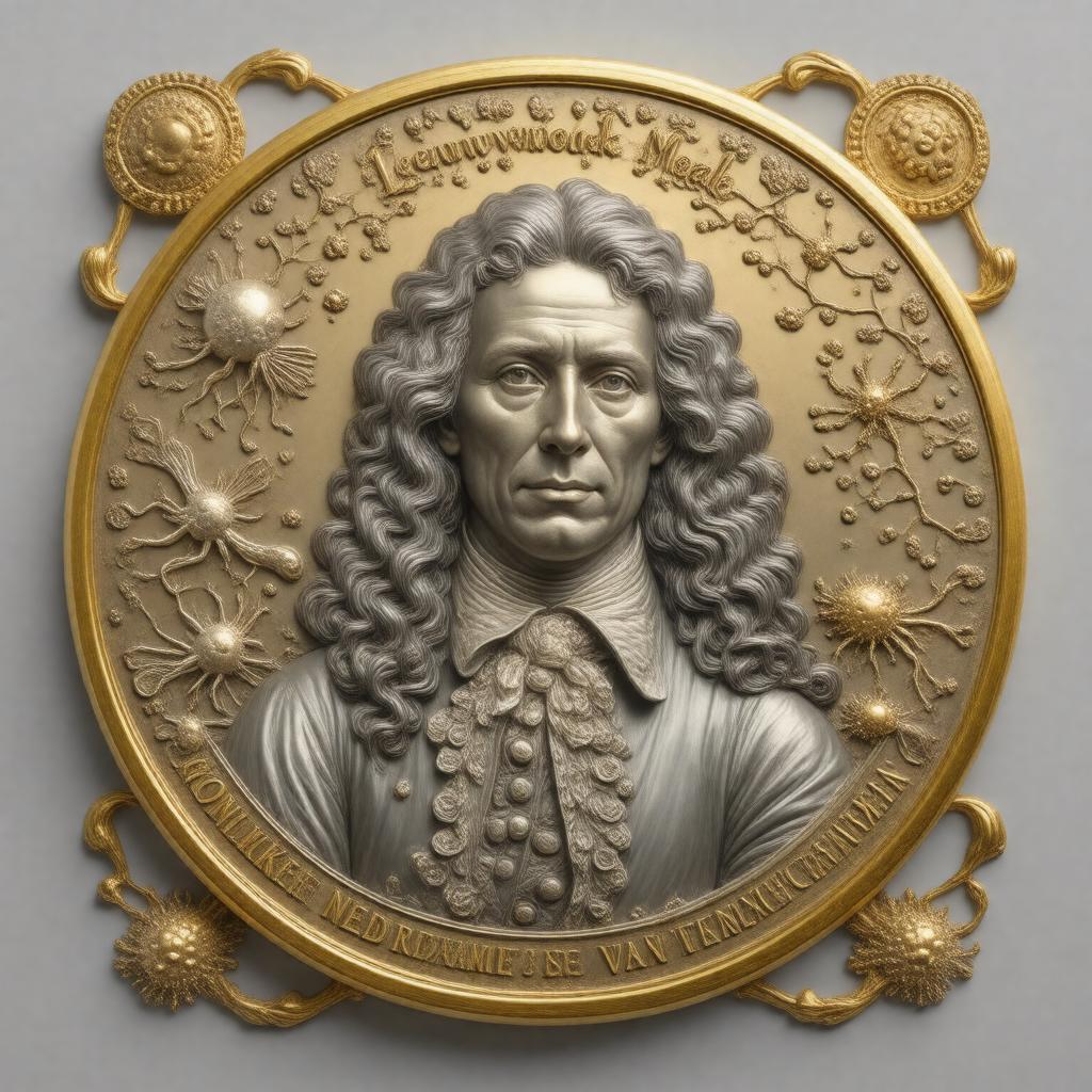 Click to view larger image AI-created image of Leeuwenhoek Medal