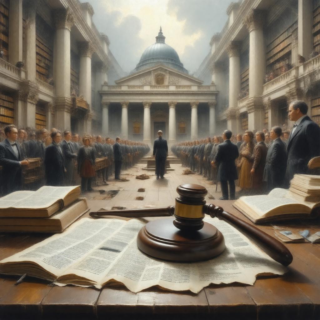 AI-created image of Legal realism movement