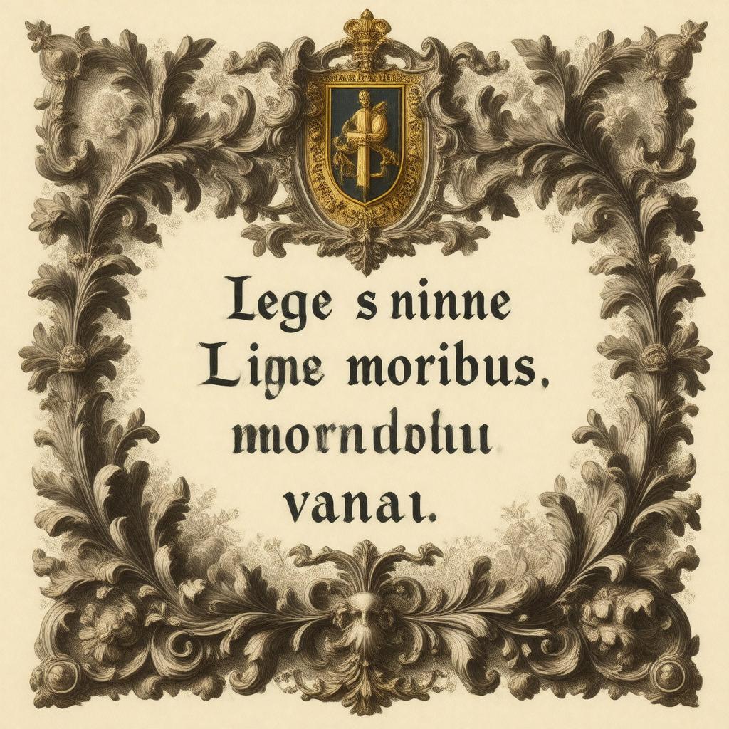Click to view larger image AI-created image of Leges sine moribus vanae