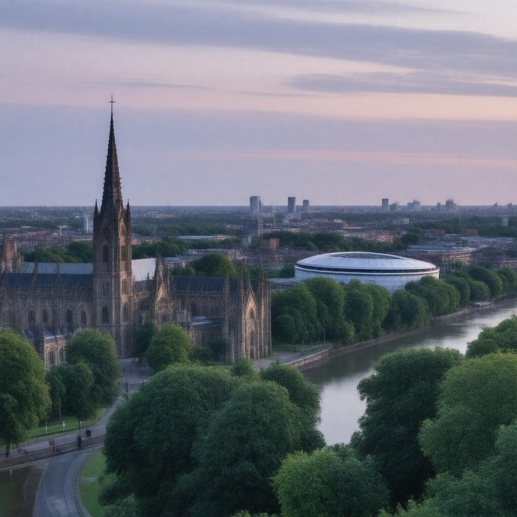 AI-created image of Leicester, England