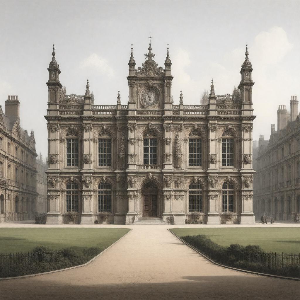 AI-created image of Leicester House, London, England