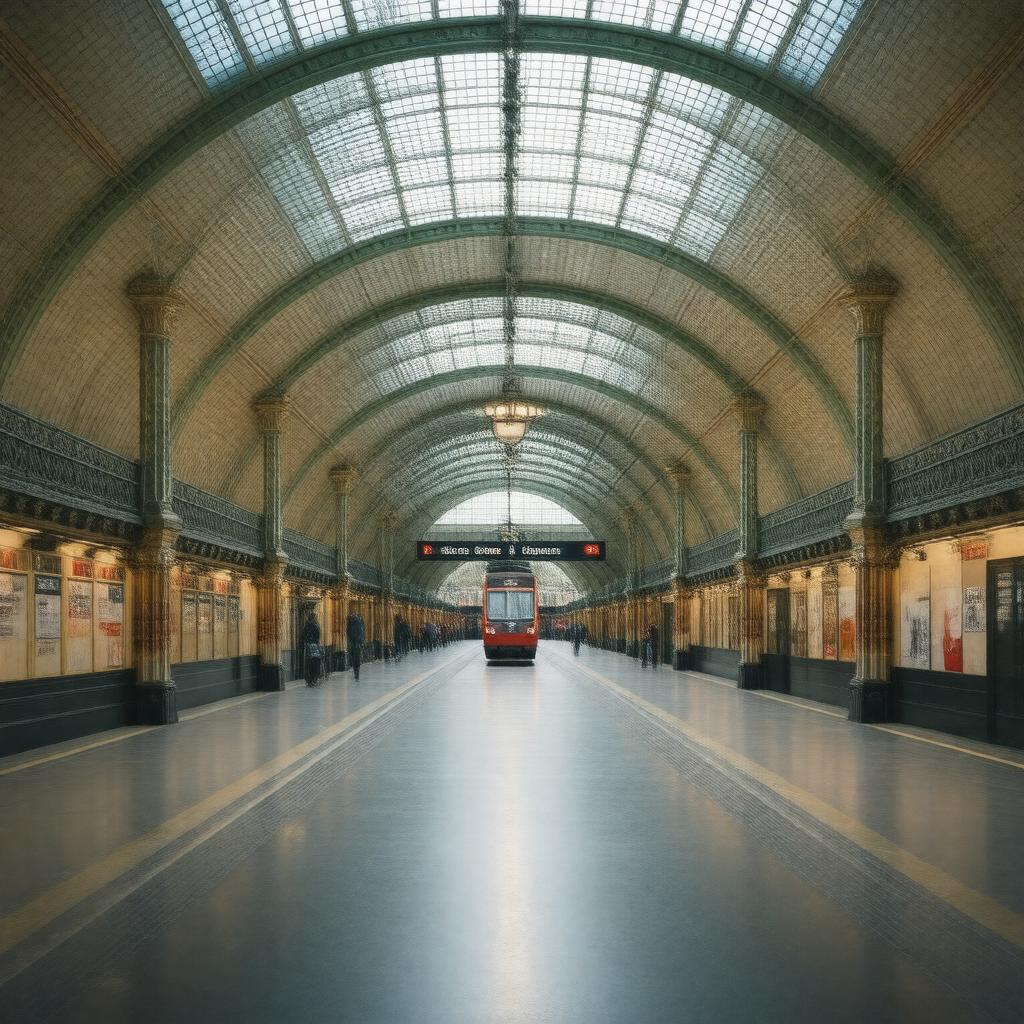 AI-created image of Leicester Square station