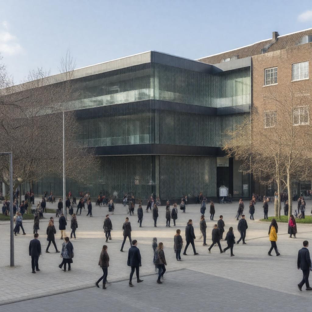 AI-created image of Leiden University (The Hague campus)