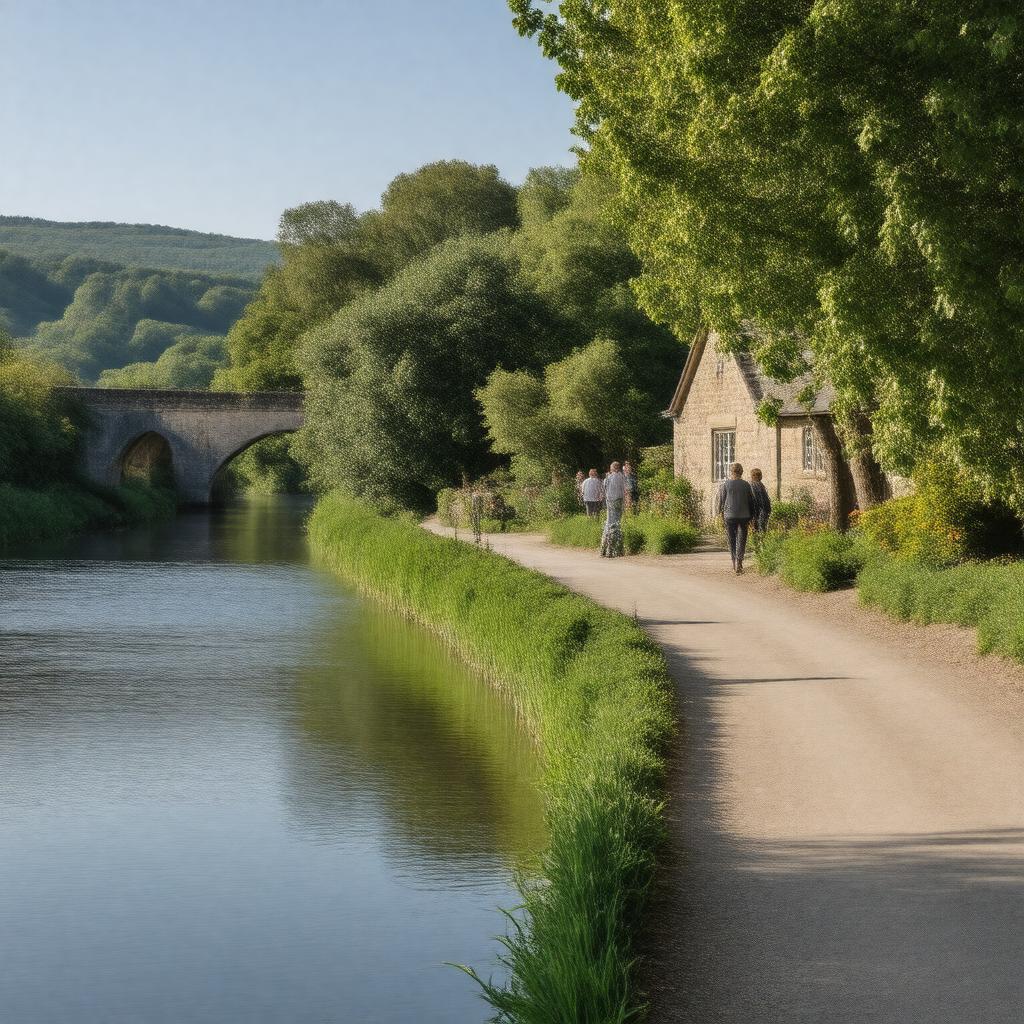 AI-created image of Leighlinbridge, County Carlow, Ireland