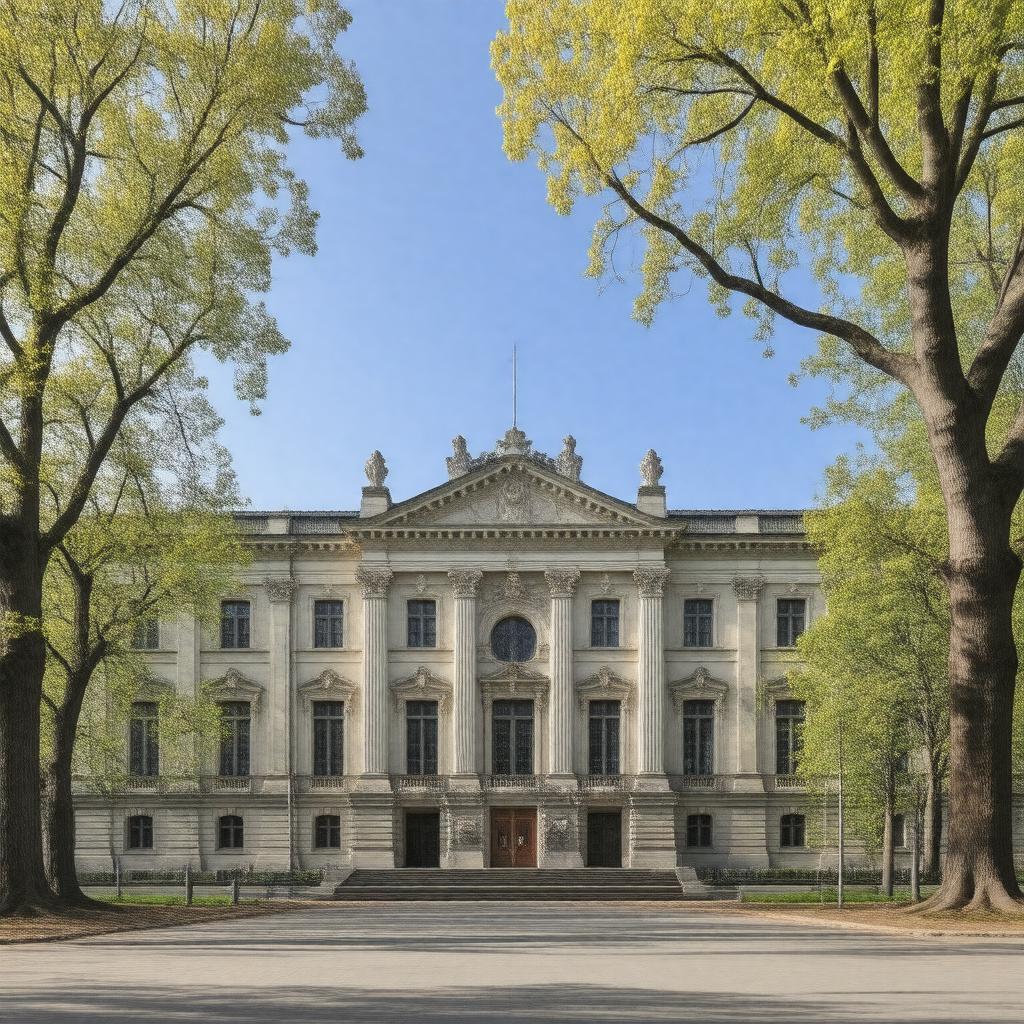 AI-created image of Leipzig University Library