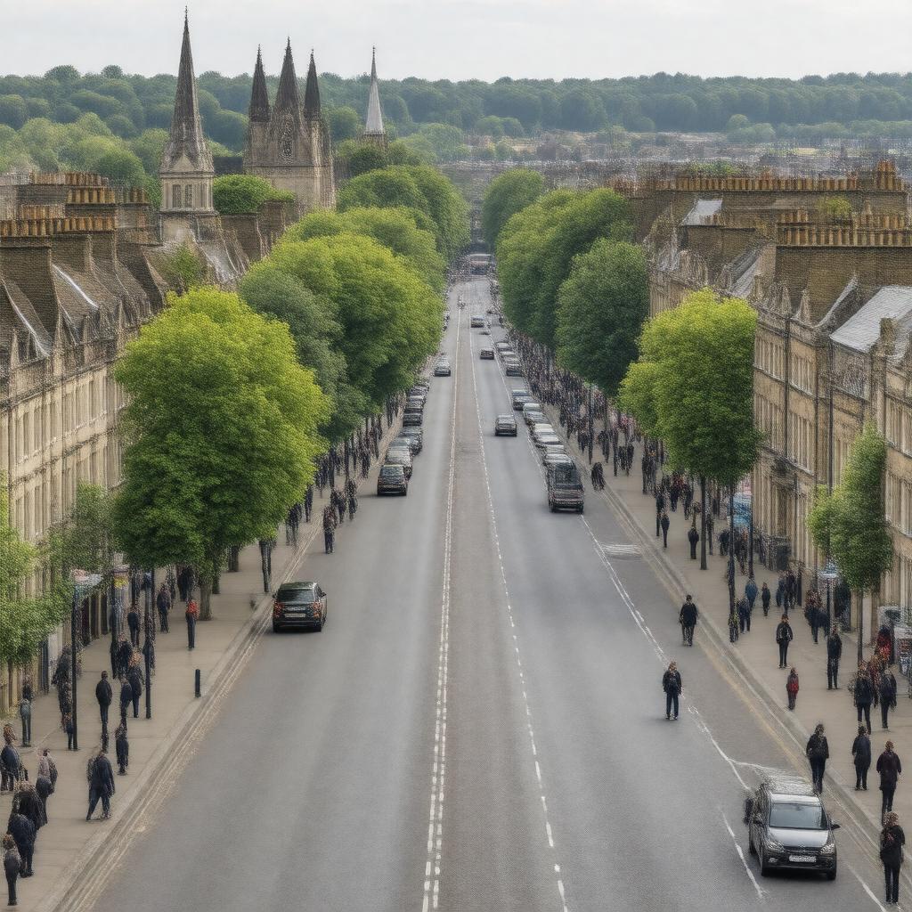 AI-created image of Lensfield Road