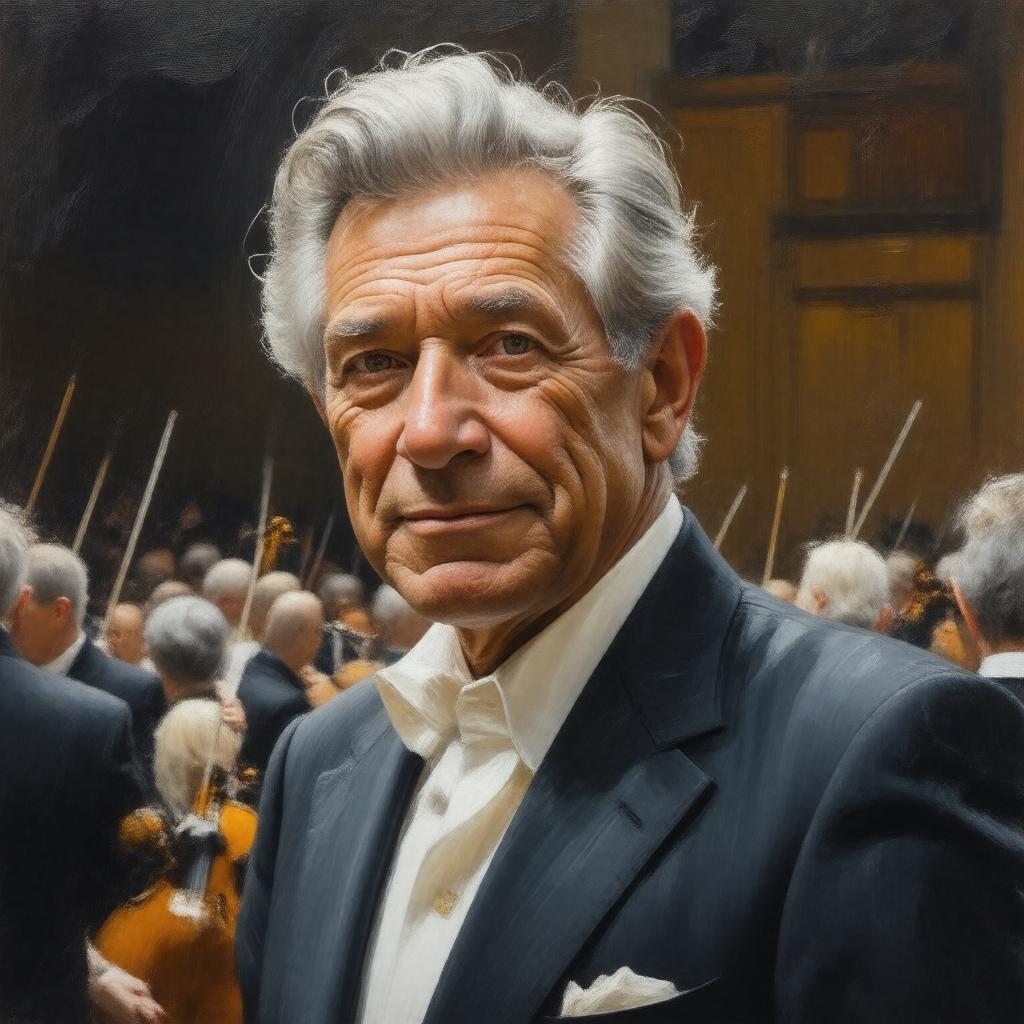 AI-created image of Leonard Bernstein