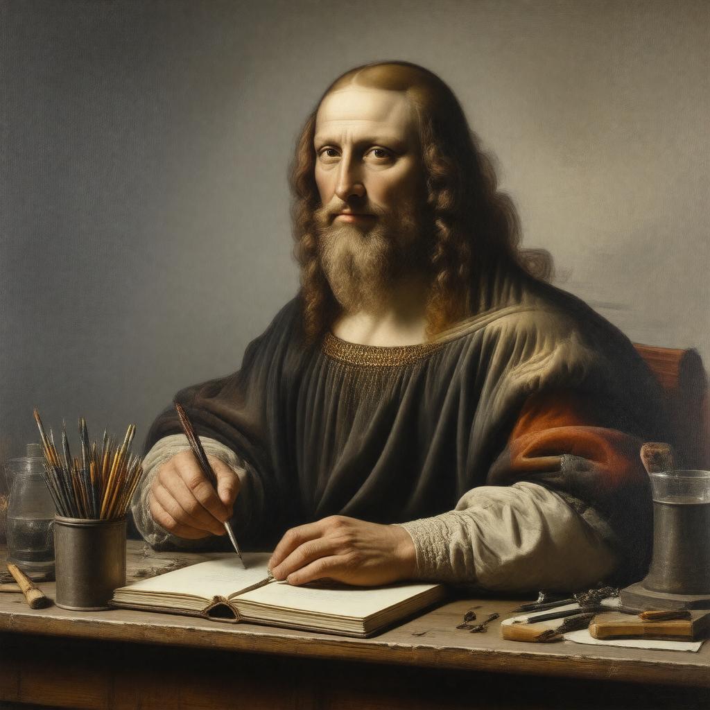 AI-created image of Leonardo da Vinci