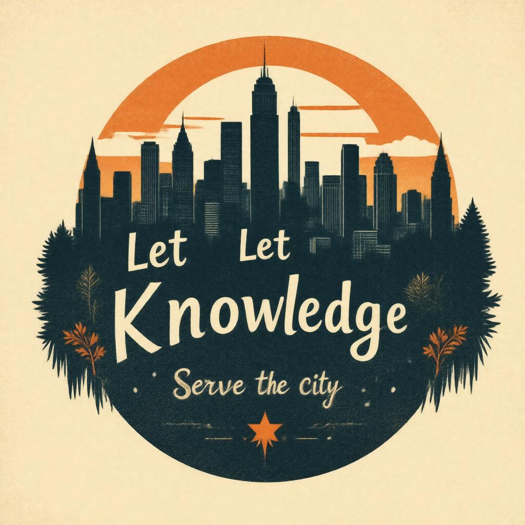 Click to view larger image AI-created image of Let Knowledge Serve the City