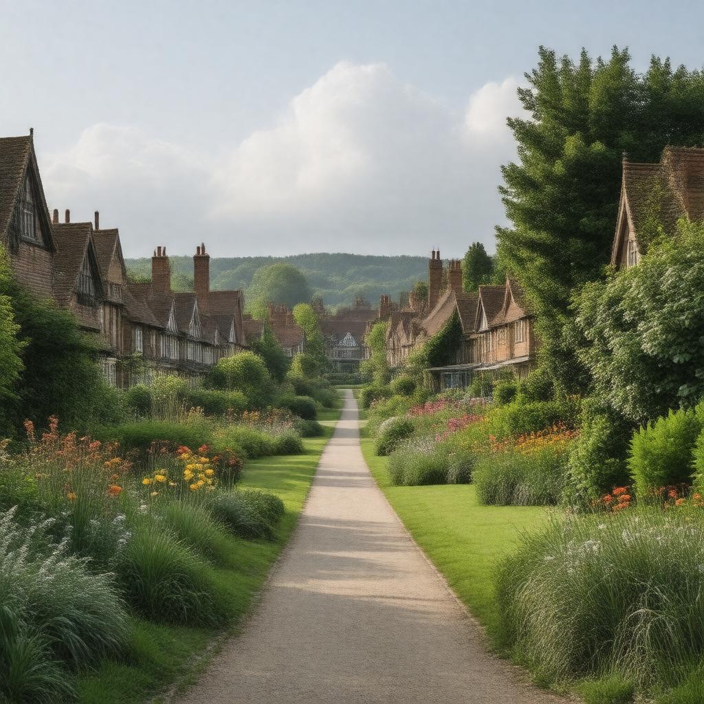 AI-created image of Letchworth, Hertfordshire, England