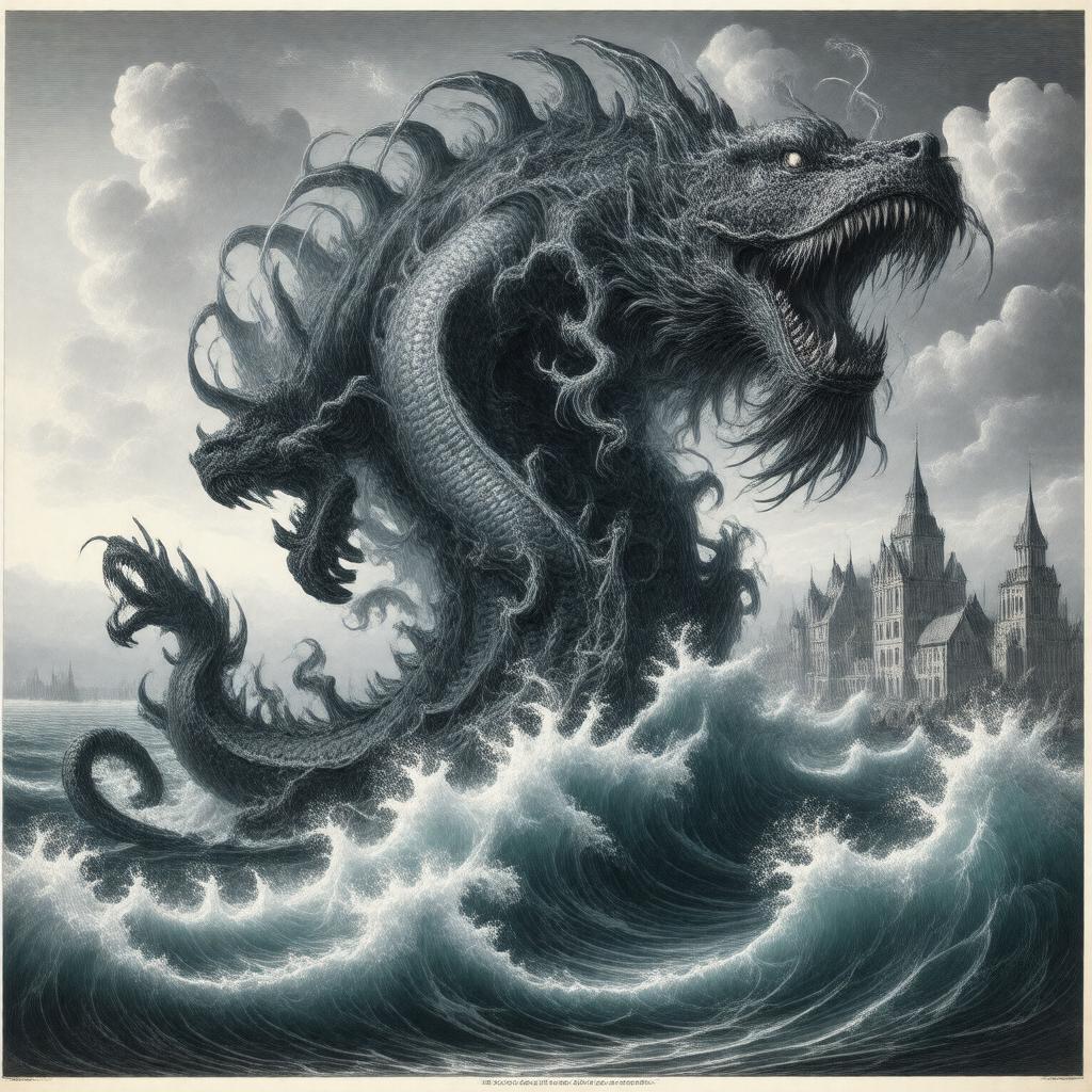 AI-created image of Leviathan (1651)