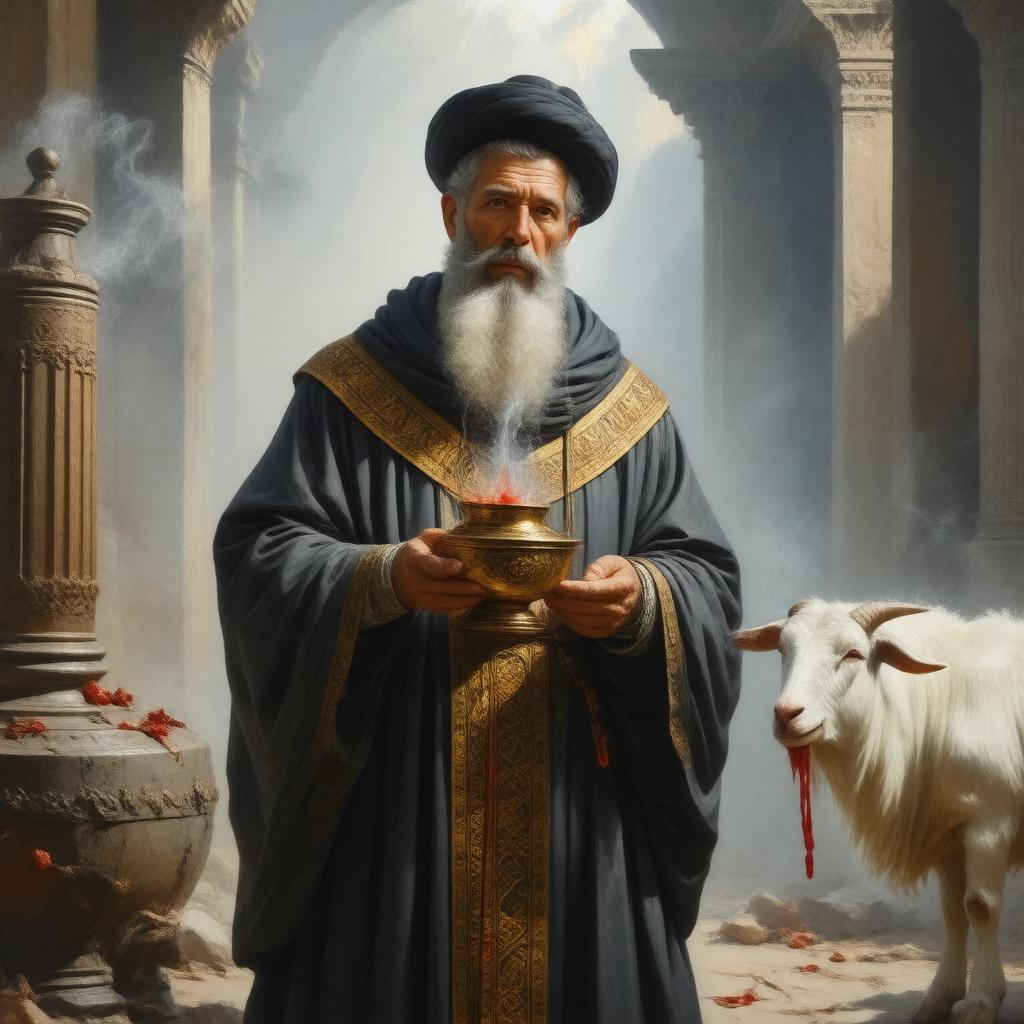 Click to view larger image AI-created image of Leviticus 16