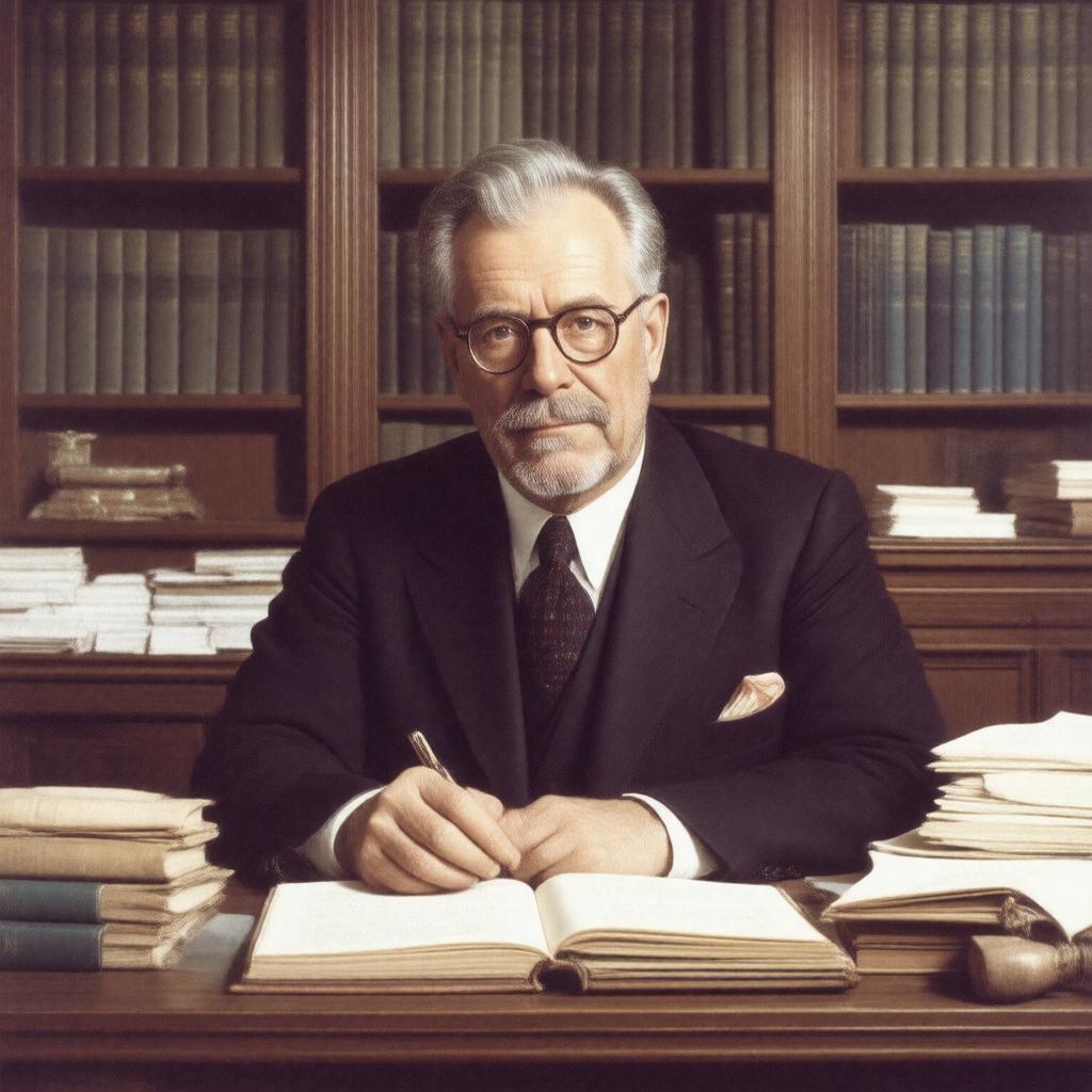 AI-created image of Lewis H. Lapham