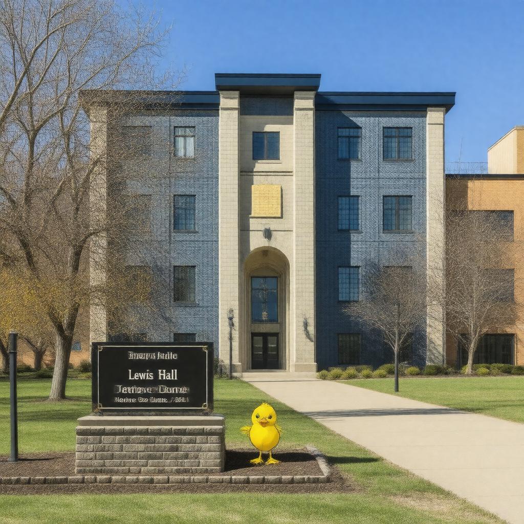 AI-created image of Lewis Hall